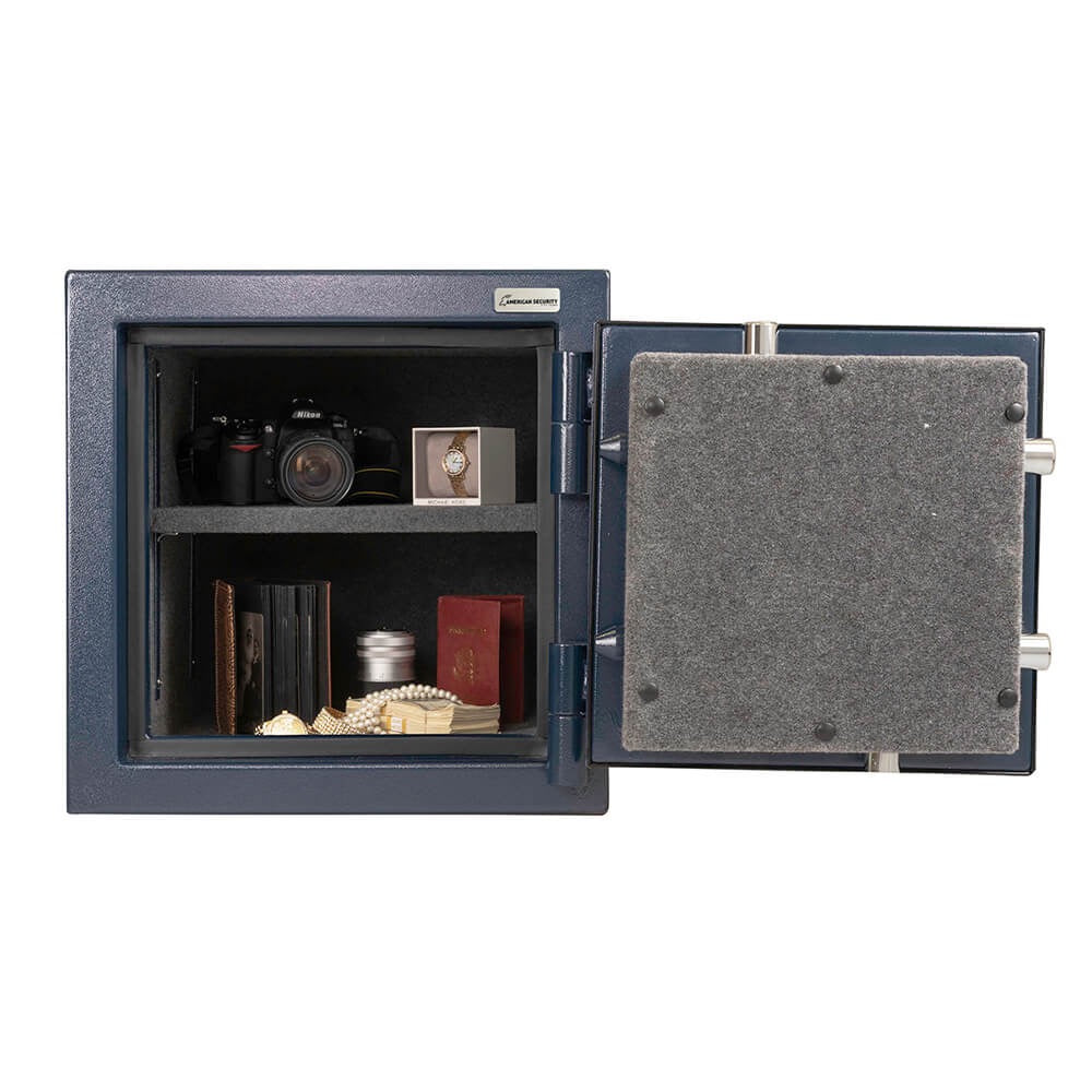 AMSEC AM2020E5 Home Security Safe, Blue Body, Black Nickel Hardware, 45 Min Fire Rating, ESL5 Lock