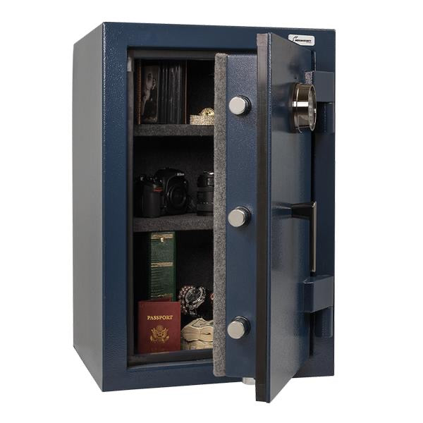 AMSEC AM3020E5 Home Security Safe – Blue Body, Black Nickel Hardware, 45-Minute Fire Rating, ESL5 Electronic Lock
