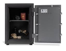 AMSEC BFS2214E1 Burglary/Fire Safe, Black Body, Charcoal Gloss Door, 60 Min Fire/RSC Rating, ESL10 Lock